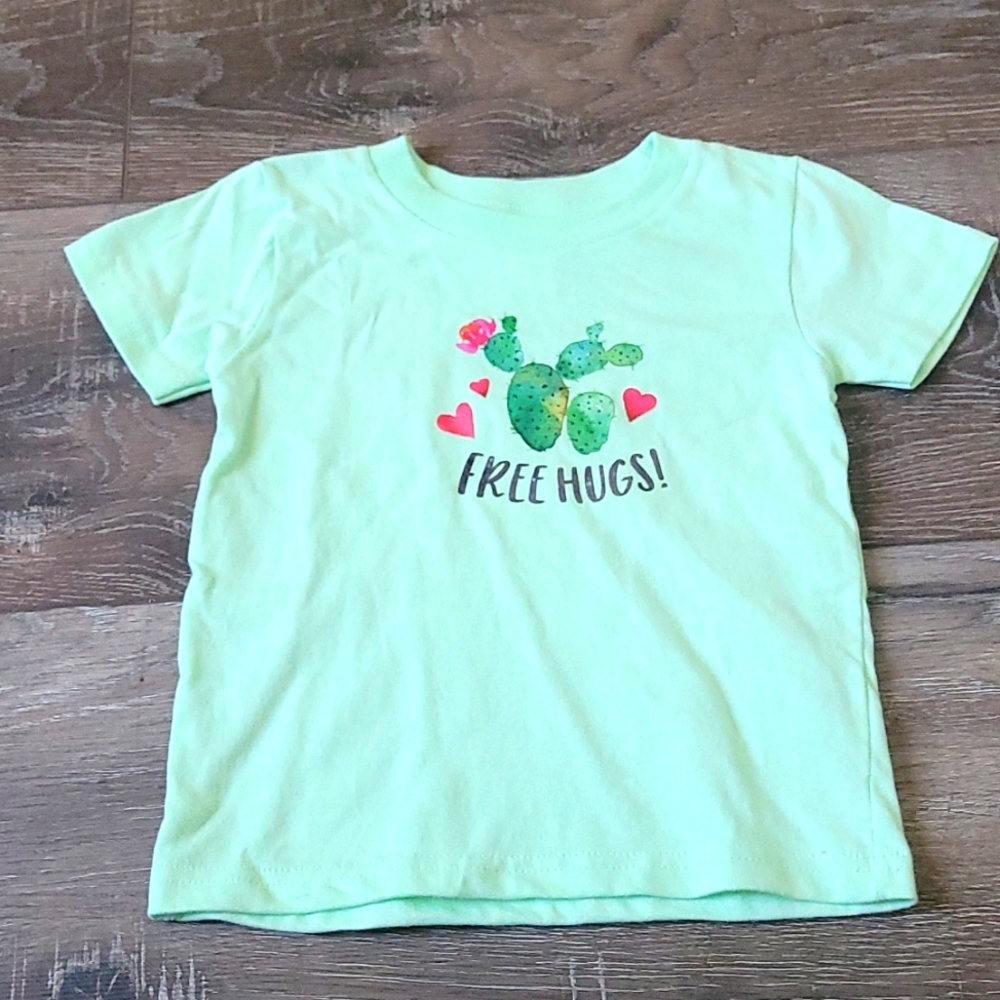 🌵 cactus western tee 2t free hugs sage green kids rodeo